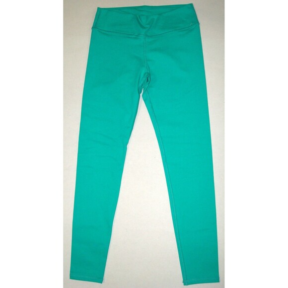New Fabletics Womens Leggings Teal Green S High Waist PowerHold Yoga Run UPF - Picture 1 of 4